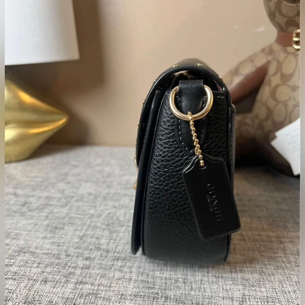 $199 Coach  Morgan Saddle Bag In Colorblock Signature Canvas - Picture 7 of 8